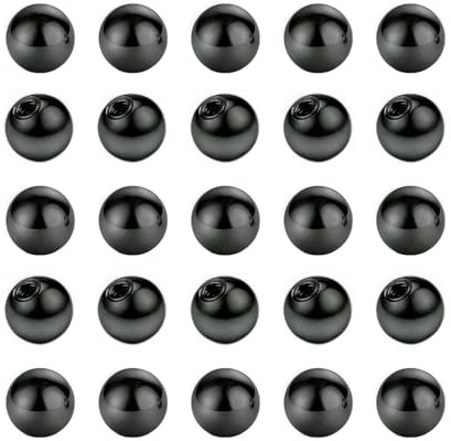Besyvvin 25pcs Piercing Boules Noir 1. 2mm Bille de rechange à visser 4mm pour piercing lèvre septum nasal sourcils Helix