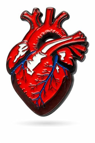 1.5 Anatomical Heart Soft Enamel Pin – Anatomical Heart Sign Lapel Pins Brooches for Backpacks, Jackets, Hats, Clothes, Bags, Teens, Girls, Boys, Men