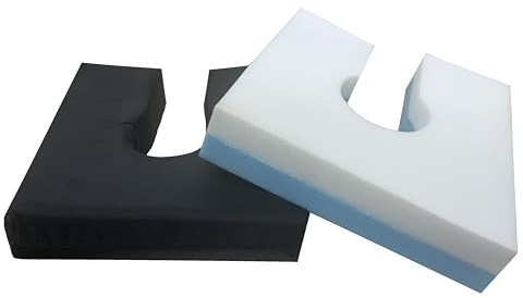 Gar Medical Cojin Antiescaras Forma de Herradura Impermeable es Transpirable con Espuma Anatomica Confort- cojín para hemorroides y coxis, cojín ortopedico (Viscoelastico+Espuma HR)