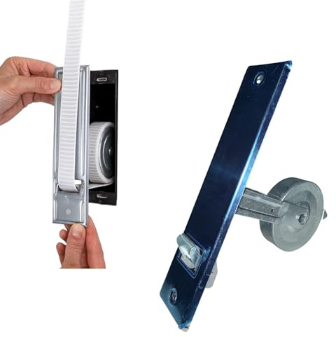 Topolenashop Avvolgitore da Incasso Maxi per Tapparella Per Cinghia da 23 mm Distanza Fori 6 x 165 cm Sistema Pretensionato Montaggio a Parete Superficie Lavabile Antigraffio (acciai, 6x 165)
