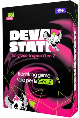Devastati! Gen Z Drinking Game | Gioco da Tavolo alcolico per Gen Z (18+) | Carte per Bere, sfide, obbligo o verità e Gossip | Perfetto per L'Estate, Compleanni e Serate tra Amici o universitarie