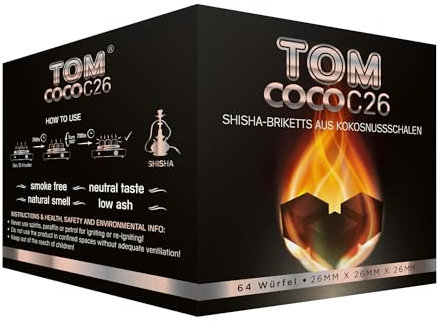 Tom Coco C26 Gold Charbon pour Chicha Petit Format 1 kg
