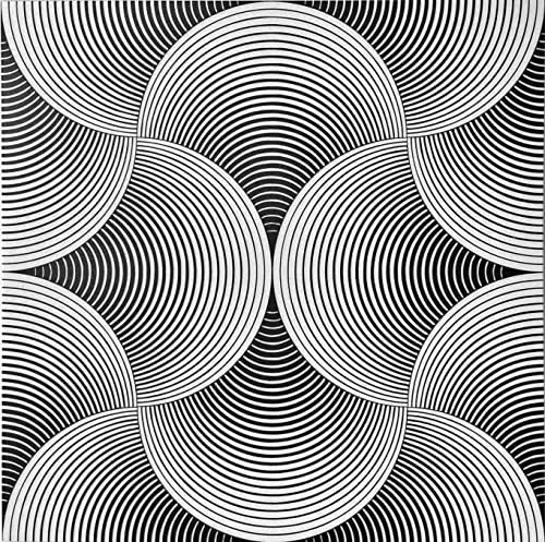 Paneele aus Polystyrol XPS, Deckenpaneele, 3D Wandpaneele, Styropor Dekoren, Decken Retro Vintage Wandverkleidung, 3mm dick - 50x50cm (20m²-80 Stück, Schells Black)