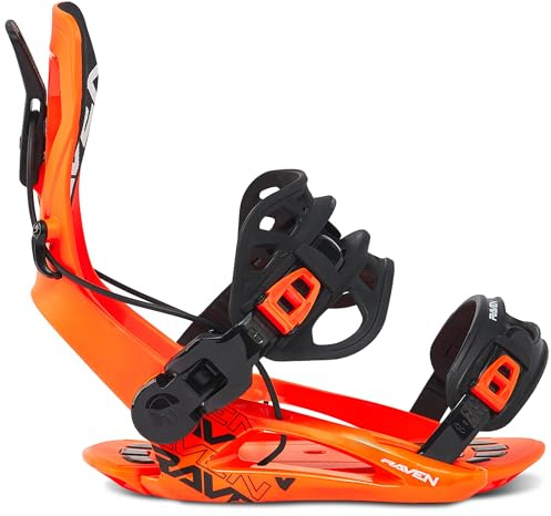 Fixation de Snowboard FT360 du 43 au 47 Adulte Noir/Orange Mixte Raven