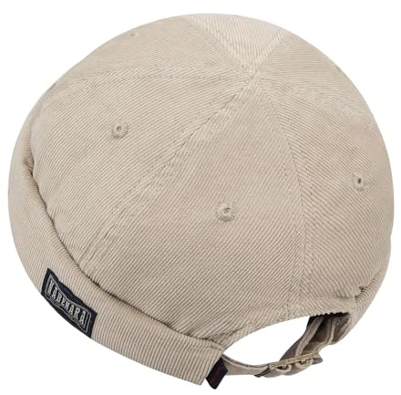 CLAPE Retro Cotone Dockercap Berretto Docker Unisex Beanie Brimless Hat Berretto Senza Visiera Regolabile Cappello da Portuale Worker Sailor cap Beige HBH01