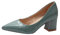ticticlily Damen Klassische Pumps mit Blockabsatz Lack Hohe Schuhe mit Dicker Absatz C Blau 36 EU
