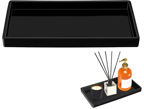 Marble Bathroom Vanity Tray - Black Decorative Tray for Home Decoration - 22cm x 12 cm x 2cm