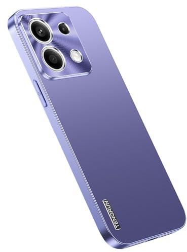 Wigento Für Xiaomi Redmi Note 13 Pro/Poco X6 Feinmattes Metall Design Handy Hülle Cover Case Zubehör Lila