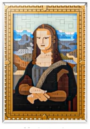 Transparente Acryl-Vitrine, für Lego 31213 Mona Lisa Modell, Wandmontage, dekorativer Fotorahmen, Vitrine (nur Vitrine)