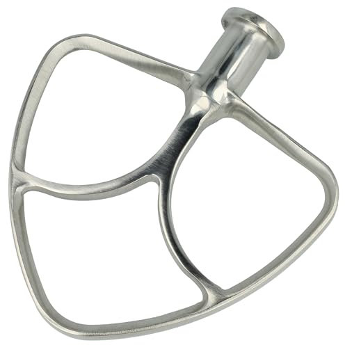 vhbw frusta piatta compatibile con KitchenAid KSM100, KSM103, K45, K45SS, KSM105 robot da cucina - Dispositivo per mescolare, acciaio inox argento