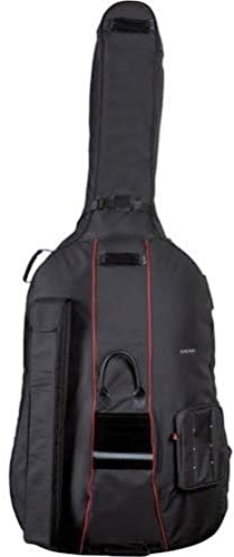 GEWA funda para contrabajo Prestige 1/4 - 25mm acolchada, funda para arco, bolsillo para partituras, correas de mochila
