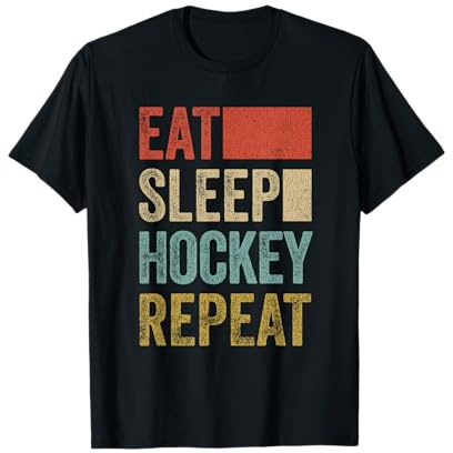 Vêtements de Hockey Rétro Hockey sur glace T-Shirt
