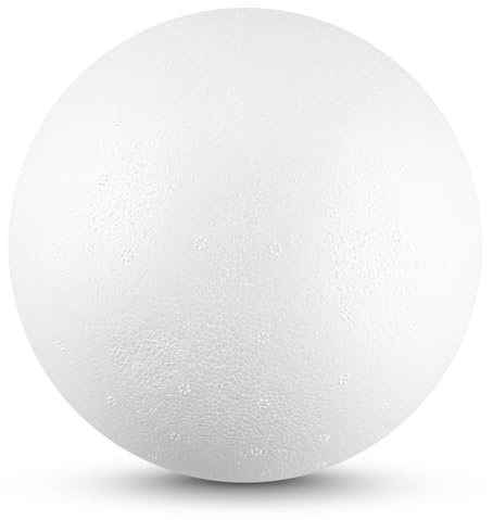 Netuno 5 Stycken frigolitkula 15 cm Vit polystyrenboll pysselboll blank rund för DIY pyssel hobby konst skola juldekoration julgranskulor dekoration