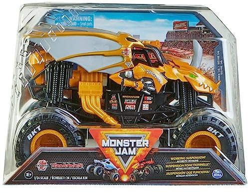 Monster Jam, Official Bakugan Dragonoid Monster Truck, Collector Die-Cast Vehicle, 1:24 Scale, Kids Toys for Boys Ages 3 and up