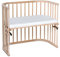 babybay Maxi extra großes Beistellbett aus massivem Buchenholz / Kinderbett Höhe stufenlos verstellbar & umweltfreundlich / mit Matratze Classic Soft (natur unbehandelt)