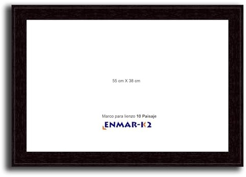 ENMARK2 Marco caja americana negra para lienzo sin cristal ni trasera 10 Paisaje