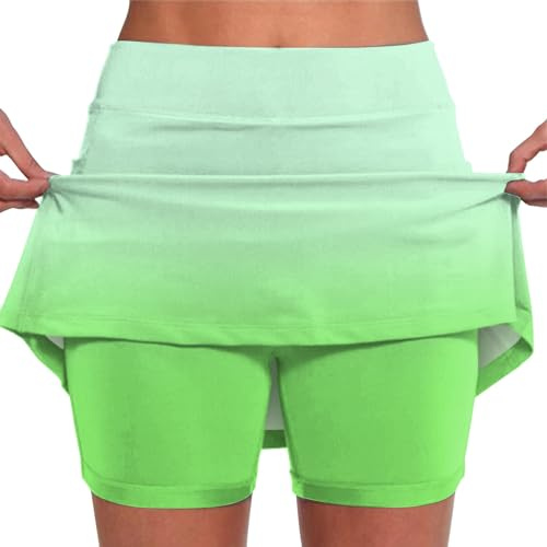 Warehouse Deals Angebote Damen Sportskort Laufskort Leggings Mit Rock Tennisröcke Hockey Rock Engen Capris Gym 3/4 Yoga Pants Mit Taschen Und Kopfhöreranschluss Deals of The Day