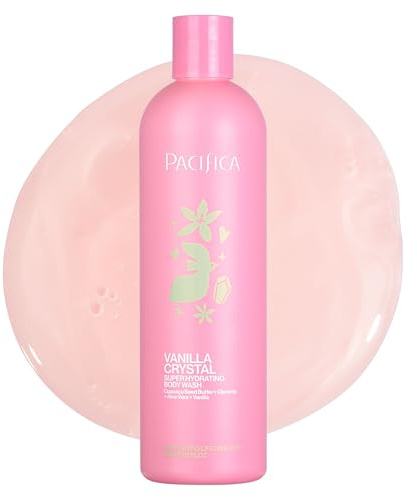 Pacifica Body Wash - Vanilla Crystal Super Hydrating Body Wash - Bath & Shower Gel - Clean Beauty, Vegan & Cruelty-Free Dermatologist Tested