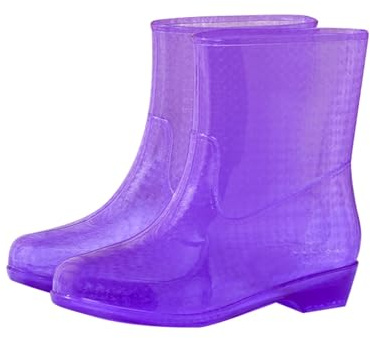 Botas de goma de media altura para mujer, multicolores, zapatos de jardín de goma transparentes, transpirables, impermeables, informales, impermeables, ligeras, medias, antideslizantes, talla 36-41
