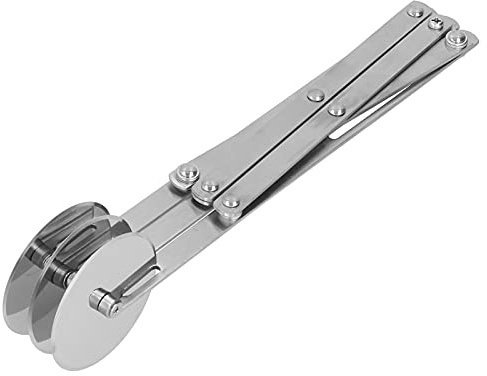 Sorandy Cortador de Rodillo de Masa Profesional de Acero Inoxidable para Cortar Uniformemente Pasteles, Pizzas y Pasteles, Herramienta Ajustable para Hornear con Múltiples Ruedas para Suministros de