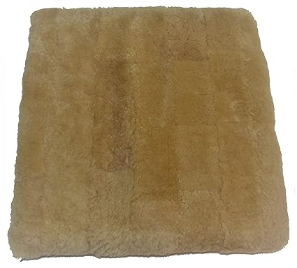 Reissner Lammfelle SIKI-PA | vera pelle di pecora merino | Cuscino per sedia a rotelle | qualità patchwork | 40 x 40 cm gobi