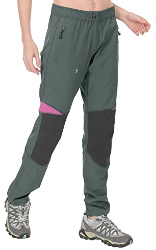 Little Donkey Andy Women's Lightweight Quick Dry Hiking Pants Reinforced Knees UPF 50 for Mountain Climbing Camping Deep Gray XS