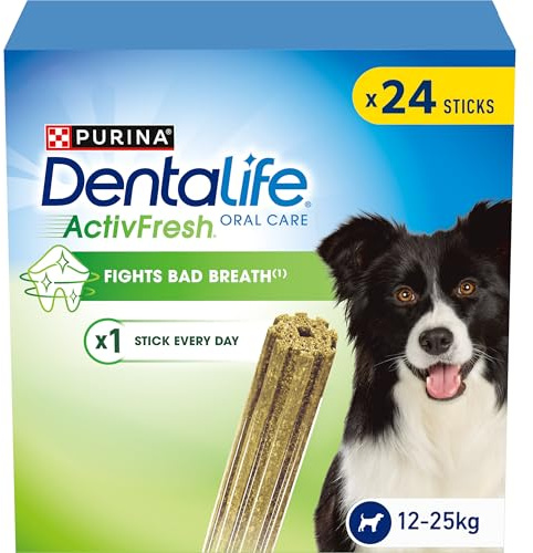 DENTALIFE ActivFresh Medium Dental Chicken Dog Chews 24 Sticks (Pack of 2)