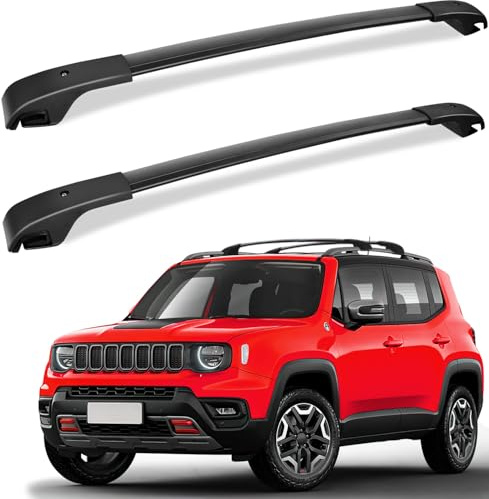 FengYu Roof Rack Cross Bars for Jeep Renegade 2015-2022, Aluminum Roof Rails Crossbars Rooftop Luggage Rack Cargo Ski Basket Luggage Carrier Rail