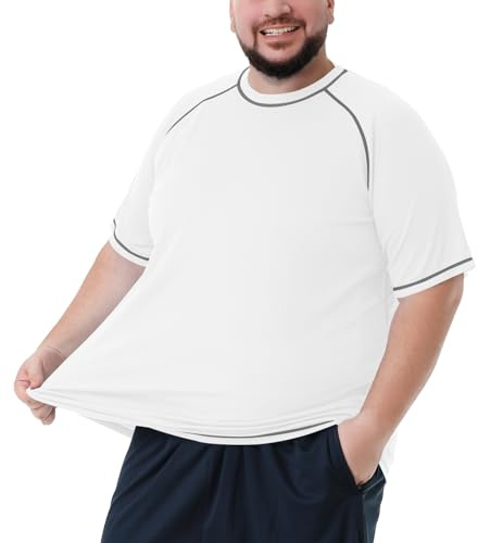 Herr stora storlekar överdimensionerad simskjorta rash guard män skydd strand t-shirt kortärmad extra lång överdimensionerad t-shirt män
