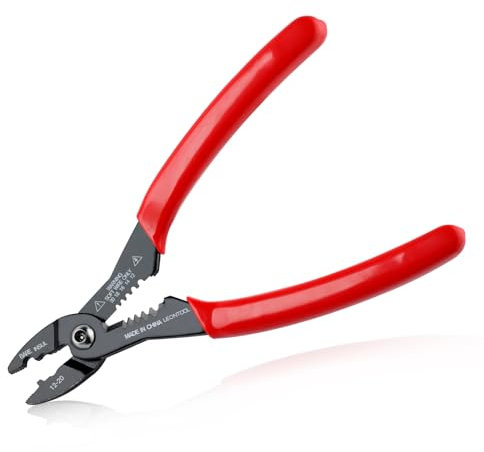 LEONTOOL 4-in-1 Multi Purpose Electricians Pliers with Wire Cutter, Crimper, Gripper, Stripper| 7 Compact Wire Stripper| Professional Wire Crimping Tool for 12-20 AWG Insulated & Non-Insulated Wires