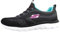 Skechers Women's Summits New Nature, Black Knit/Pink & Aqua Trim, 2 UK