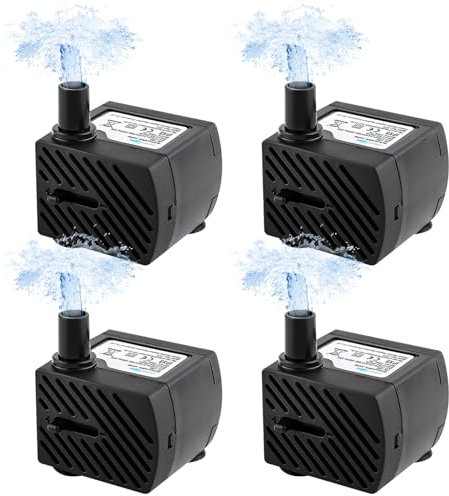Mini Pompa Dell'Acqua,4 Pezzi Mini Pompa Acqua Sommergibile,180L/H,3W,220V-240V,50/60hz Pompa Per Acquario,Pompa Fontana Acquario Per Acquari,Fontane,Statue