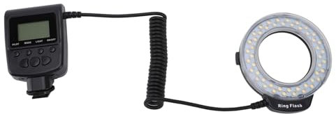 Anillo de luz LED para fotografía Macro, luz de Flash con Anillos adaptadores de Pantalla LCD y difusor de Flash, luz de Flash de Anillo para cámara para fotografía Macro