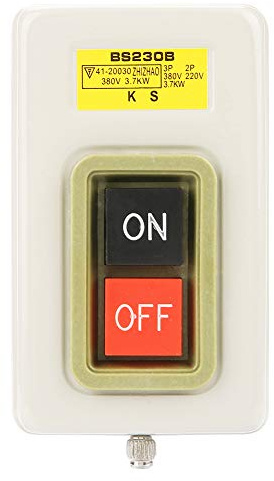 Pressione On/off, Interruttore a Pulsante di Alimentazione 3P Autobloccante CA 380 V 3,7 KW BS230B Test e Misurazione Pulsante 380 V 3,7 KW