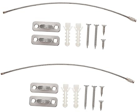 BESTonZON 2juegos Accesorios para Dispositivos Anticaídas de Correas para Muebles Kit de Anclajes para Muebles Protección de Seguridad para Casa Oficina y Tienda