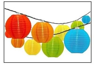 LP Divertissements Guirlande Lumineuse LED's avec 10 lampions Multicolores 2m