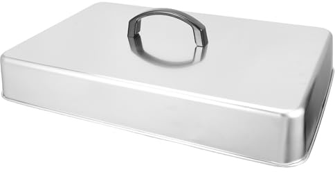 DONFAMDS Cúpula Rectangular para Plancha de Acero Inoxidable Tapa Antisalpicaduras para Cocina y Barbacoa Cubierta Resistente al Calor 435X283X66 CM Adecuado para Fundir Queso y