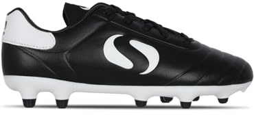 Sondico Kids Strike Soft Ground Junior Football Boots Black/White 6