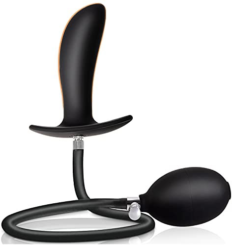 Greenpinecone Analplug Aufblasbar Neue Silikon Anal Plug Stimulation Buttplug mit abnehmbarer Nadel Allein Genutzt Expansion Anal BDSM Sexspielzeug für Paare/Männer/Frauen Set