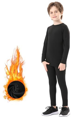 DreiWasser Niños Ropa Interior Térmica Esqui Niño Niña Conjunto Termico Conjunto Ropa Interior Térmica para Niños para Running Snowboard Montaña Ciclismo Futbolístico Deportes de Invierno Gr.110-170