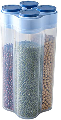 TSTSM Food Storage Containers 2.5L Cereal Dispenser, for Storage Container for Muesli/Cornflakes/Spaghetti/Grain-Blue