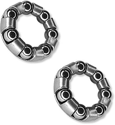 Cyclingcolors 2X rodamiento Jaula de Bolas buje Trasero 15mm 25mm 7 Bolas 6,35mm Rueda Bicicleta Ciclo MTB Ciudad Vintage Carretera