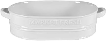 Everyday White by Fitz and Floyd Market Fresh Casserole Baking Dish, 3 Quart
