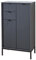 Stella Trading Badezimmer Kommode in Grau matt - Badezimmerschrank Bad Schrank mit viel Stauraum - 60 x 106 x 32 cm (B/H/T)