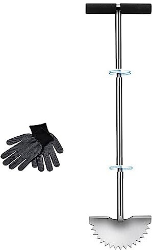 Raxove Outil Coupe-Bordures | Déplaqueuse Manuelle | Tondeuse Plate-Pied Extra Large, Coussin Doux, Bords dentelés pour la Coupe des Bords des parterres Jardin, Trottoir, rainure