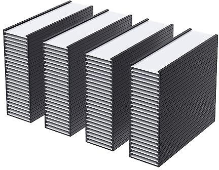 Liseng 100 supporti magnetici per etichette a canale C, con protezione in plastica trasparente