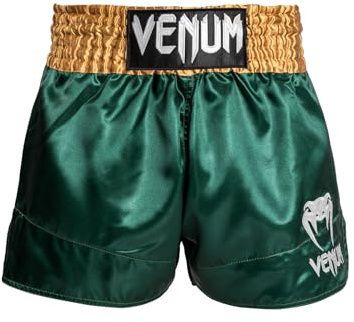 Venum Classic Thai-Boxshorts - Grün/Gold/Weiß - XS