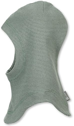 Sterntaler Schalmütze Streifen Unisex - Baby und Kinder Mütze aus Mischgewebe - Balaclava, Schlupfmütze - steingrün, 55