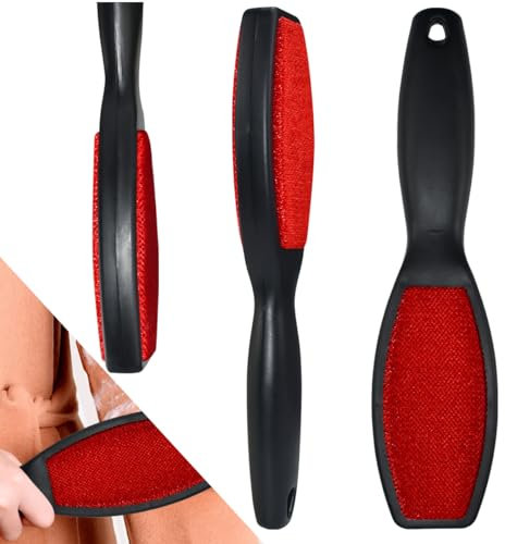 KLYKLL 3 Pack Double-Sided Lint Remover, Velvet Fabric Brush & Carpet Cleaner - Reusable Portable Pet Hair Remover for Clothes, Carpets and Travel