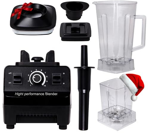 Blender Smoothie Maker, 2L Powerful Jug Blender with Grinding Cup, 4500W High-Speed Blender Mixer Food Processors with 6 Sharp Blades for Home Commercial Use